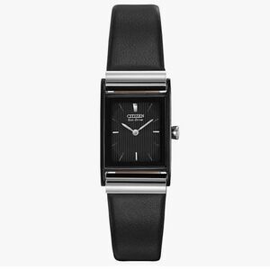Citizen Women's Black Eco-Drive Leather Strap Watch EW9215-01E